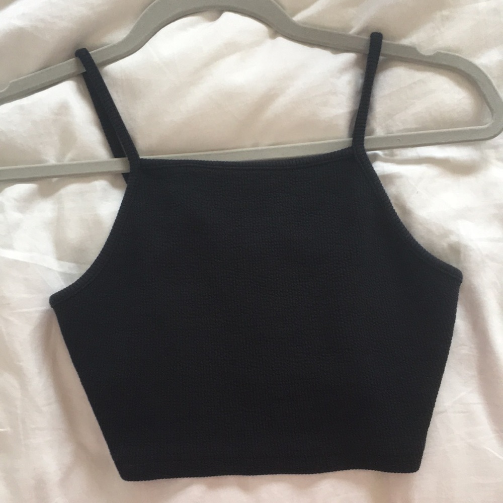Topshop black halter top